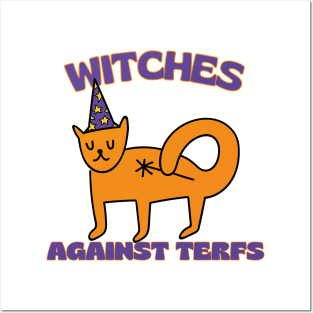 Witches Against TERFs Cat Posters and Art